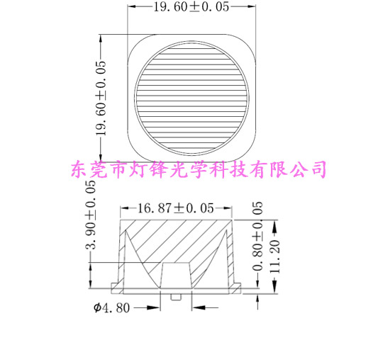 3030防水透镜19.6-TW（方座）