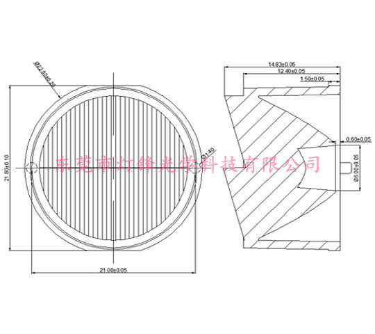 XPE防水透镜20TW20X40双斜（偏光8°）