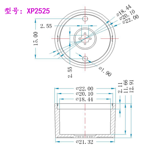 XPE20黑/白色支架PC